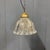 White Pressed Glass Pendant Lamp with Brass Fixture from Holophane, 1930s For Sale - Image 8 of 15