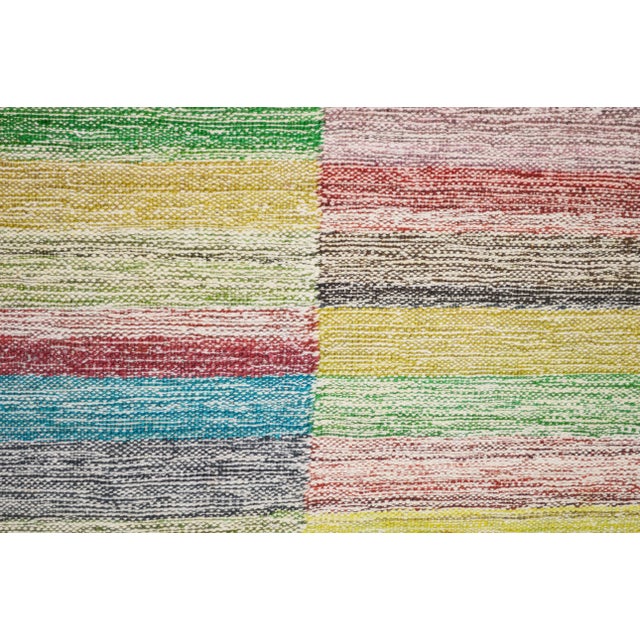 Shabby Chic Vintage Turkish Modern Hand Made Organic Wool Natural Color Kilim,6'5"x9'1" For Sale - Image 3 of 5