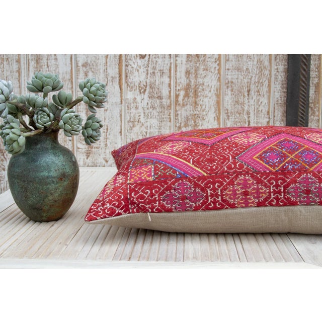 Antique Nami Sindh Silk Pillow For Sale In Los Angeles - Image 6 of 9