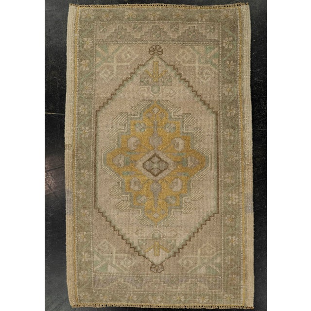 Brown Turkish Mini Rug Oriental Hand Knotted Vintage Rug 1'9" x 2'9" #21027 For Sale - Image 8 of 8