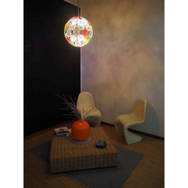 Metal Sputnik Murano Multicolored Chandelier 51 Daisy Multicolored Glasses For Sale - Image 7 of 7