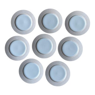 1990s Set of 8 Fitz and Floyd Adobe Peach Salad Plates 6 3/8 “ Diameter For Sale