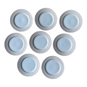 1990s Set of 8 Fitz and Floyd Adobe Peach Salad Plates 6 3/8 “ Diameter