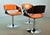 Orange Dining Chairs on Chrome Pedestal attributed to Rudi Verelst for Novalux, 1960s, Set of 6 For Sale - Image 6 of 18