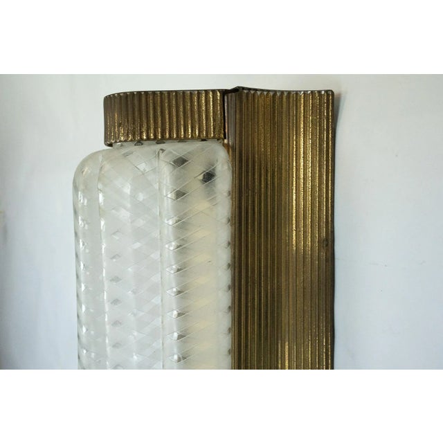 Large Art Deco Sconce in Brass and Acrylic, 1930s For Sale - Image 15 of 17