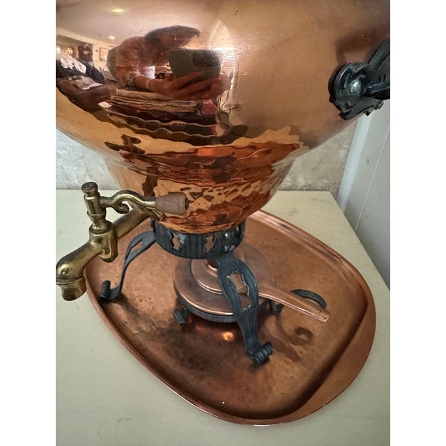 Made in Switzerland, this is a highly desired, unused samovar by Stockli, complete with the burner and a tray. It has...