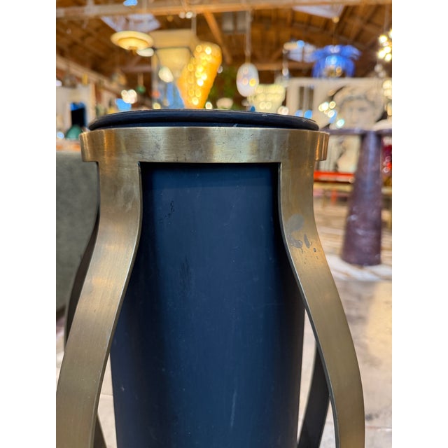 1970s Italian Solid Bronze and Metal Umbrella Stand, 1970s For Sale - Image 5 of 7