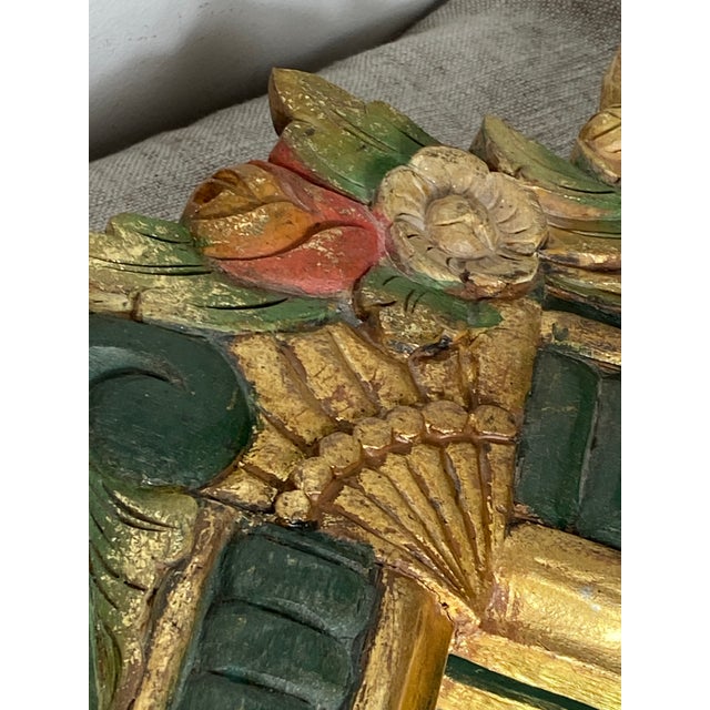 Carved Wooden Mirror, 1970s For Sale - Image 12 of 18