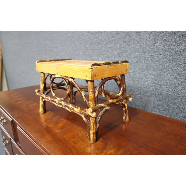 Bentwood Oak Plant Stand/Bench For Sale - Image 4 of 7