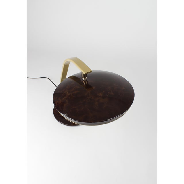 1970s Mod Carey 520 Desk Lamp in Faux Tortoiseshell by Luis Pérez De La Oliva for Fase, Spain, 1970s For Sale - Image 5 of 18
