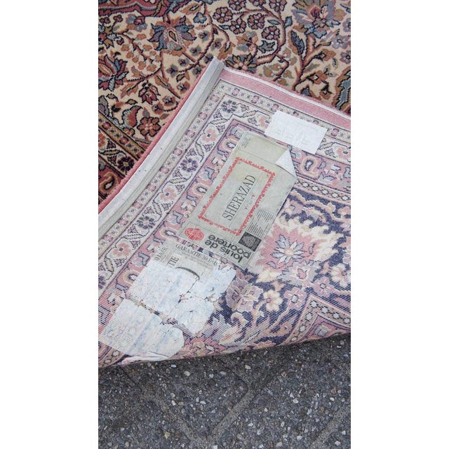 Oriental Style Rug with Pink and Blue Colors For Sale - Image 9 of 11