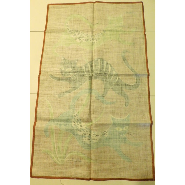 Vintage Dolly Dembo Atomic Cat Linen - Kay Dee Designs Textile Art For Sale - Image 10 of 10