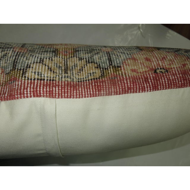 Early 20th Century Zabihi Collection Large Floral Turkish Pillow For Sale - Image 5 of 6