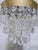 Hollywood Regency Vintage Brass Ornate Crown Chandelier With French Pendalogue Crystals For Sale - Image 3 of 9