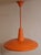 Vintage Belgian Ceiling Lamp in Orange Painted Aluminum, 1960s For Sale - Image 4 of 8