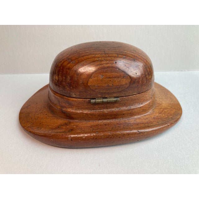 Vintage Brown Derby Restaurant Hollywood Wood Cigarette Box For Sale - Image 11 of 15