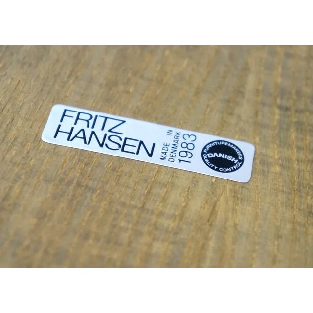 1980s Vintage Dining Chairs by Arne Jacobsen for Fritz Hansen, Set of 3 For Sale - Image 5 of 9