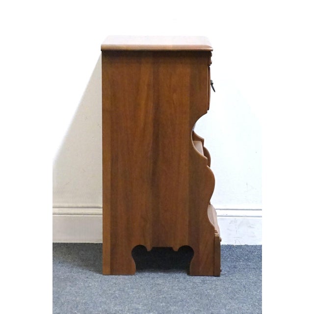Abernathy Furniture Co. Solid Hard Rock Maple Early American 16" Open Cabinet Nightstand For Sale - Image 10 of 12