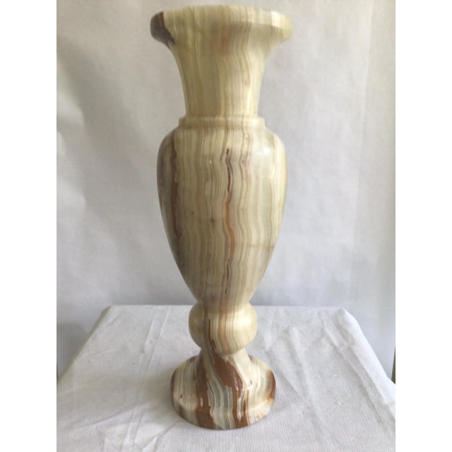 1960s 1960s Carved Onyx Urn Vase For Sale - Image 5 of 12