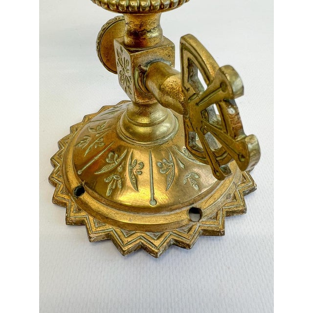 1920s Vintage Wall Light in Bronze and Marble, 1920s For Sale - Image 5 of 9