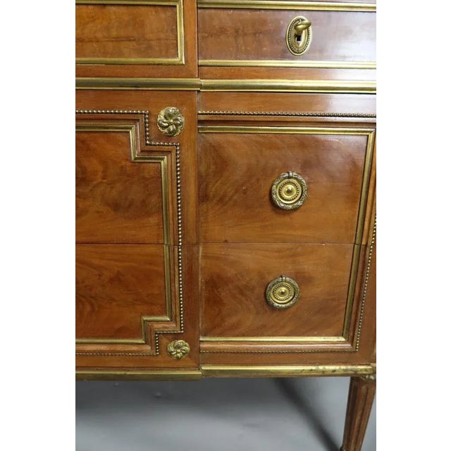 Vintage Louis XVI Maroon Dresser For Sale - Image 6 of 11