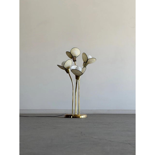 Postmodern 1990s Post Modern Shell & Brass Lamp For Sale - Image 3 of 12