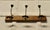Row of 3 French Bentwood and Turned Wood Coat Hooks This is a very practical row of iron Hat and Coat Hooks, each hook has...