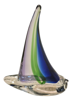Murano Glass Sailing Boat, 1980s