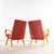 Lounge Chair in Tufted Orange Jacquard Standard Seat by Jaroslav Šmídek, 1950s For Sale - Image 6 of 10