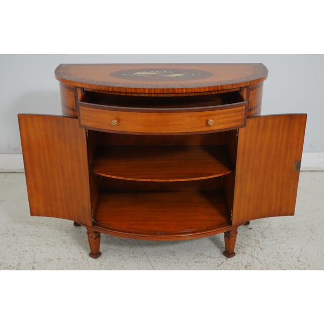 Traditional Maitland Smith Satinwood Paint Decorated Server For Sale - Image 3 of 12