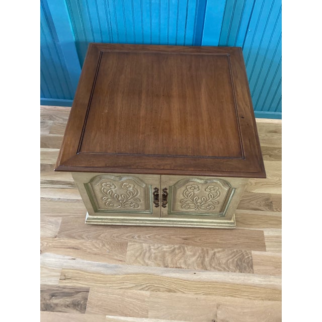 An exceptional example of Hekman furniture craftsmanship, this vintage record cabinet stands as one of our most charming...