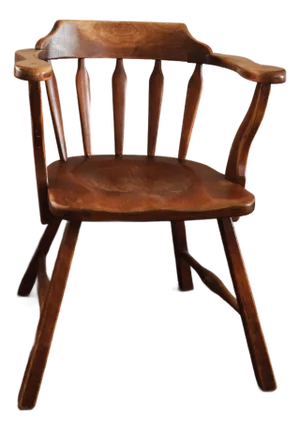 1960s Vintage Jb Van Sciver Co. Wood Captain's Chair