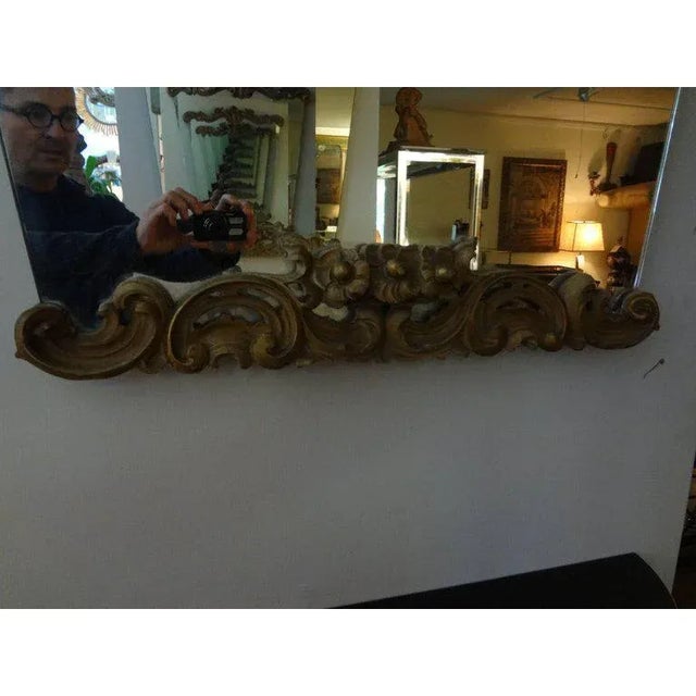 1940s Italian Mid-Century Dorothy Draper Style Painted and Giltwood Mirrors-Pair For Sale - Image 5 of 9