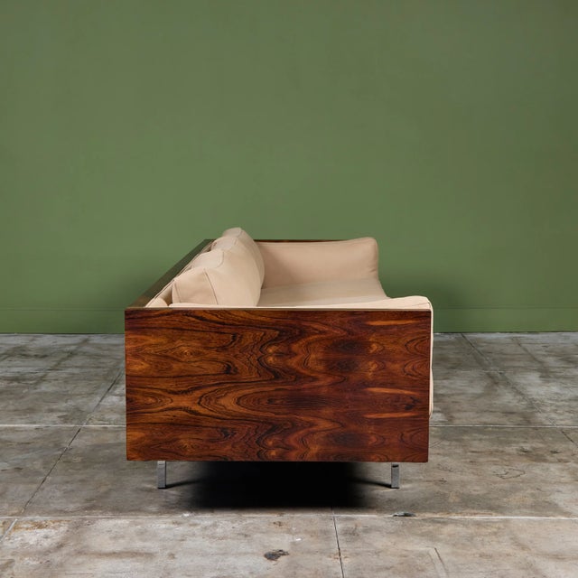 Milo Baughman Rosewood Case Sofa for Thayer Coggin For Sale In Los Angeles - Image 6 of 18