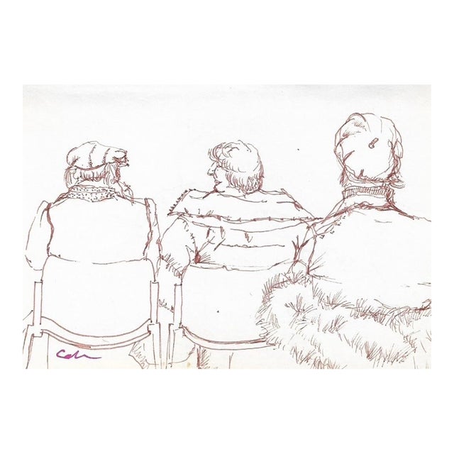1970s Myriam Cahn Figure Drawing For Sale