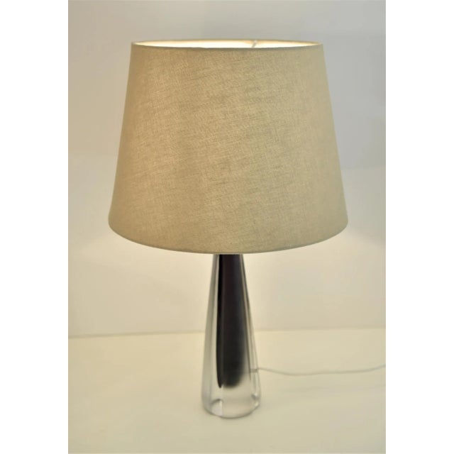 Doublecoated Frosted Glass Purple Core Table Lamps by Kosta, Sweden, Set of 2 For Sale - Image 5 of 12