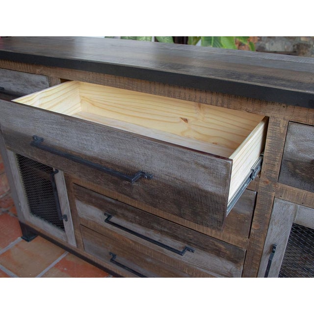 Rustic Westmont Solid Wood Sideboard / Console For Sale - Image 3 of 6