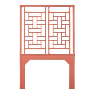 David Francis Furniture for Chairish Ohana Headboard Twin, Baked Terra Cotta For Sale