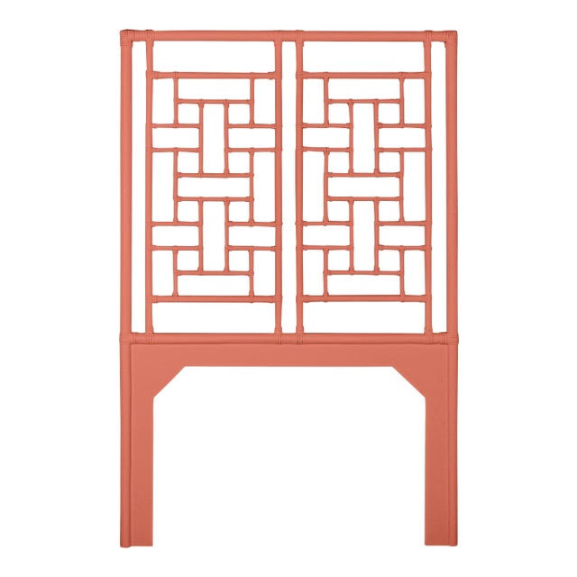 David Francis Furniture for Chairish Ohana Headboard Twin, Baked Terra Cotta For Sale