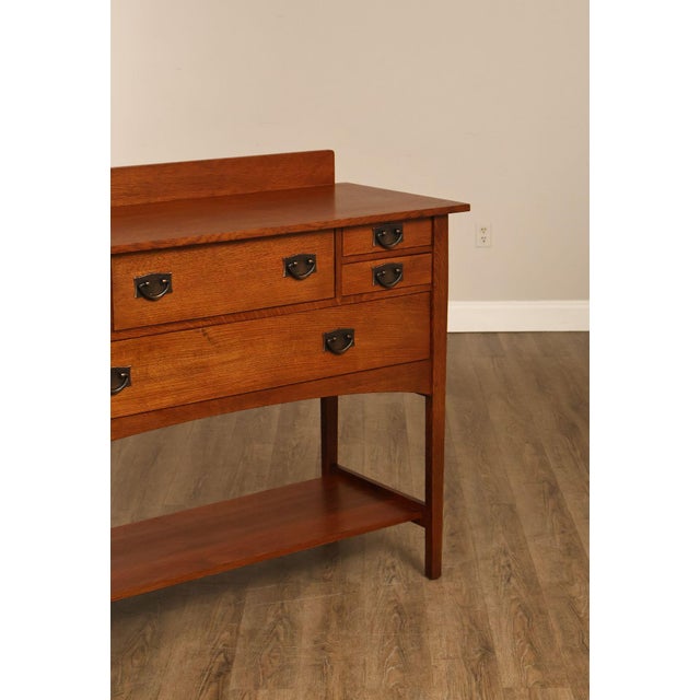2000 - 2009 STICKLEY MISSION COLLECTION HARVEY ELLIS OAK SIDEBOARD For Sale - Image 5 of 18