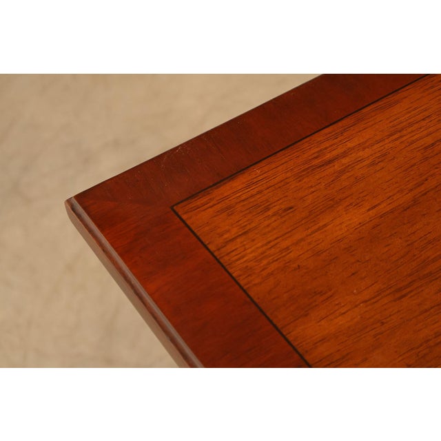 Ethan Allen Townhouse Collection Burlwood Bombe Chest For Sale - Image 17 of 18