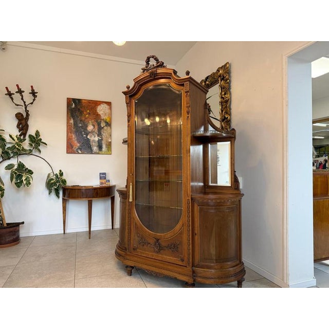 Brown Display Cabinet in Pine For Sale - Image 8 of 18