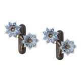 1970s Murano Wall Light Black Flowers - Set of 2 For Sale