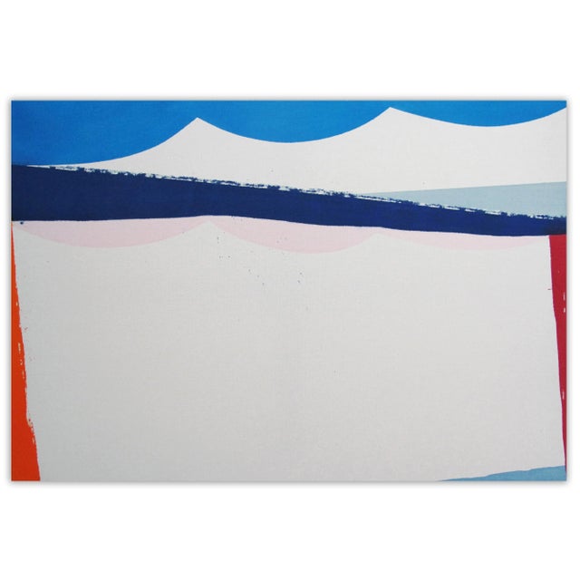 Contemporary Abstract Mixed Media on Paper Painting "A l'Horizon 02" by Guillaume Moschini For Sale - Image 4 of 4