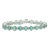 16.07ct Light Green Emerald Diamond Contemporary Bracelet in 14k Solid Gold For Sale