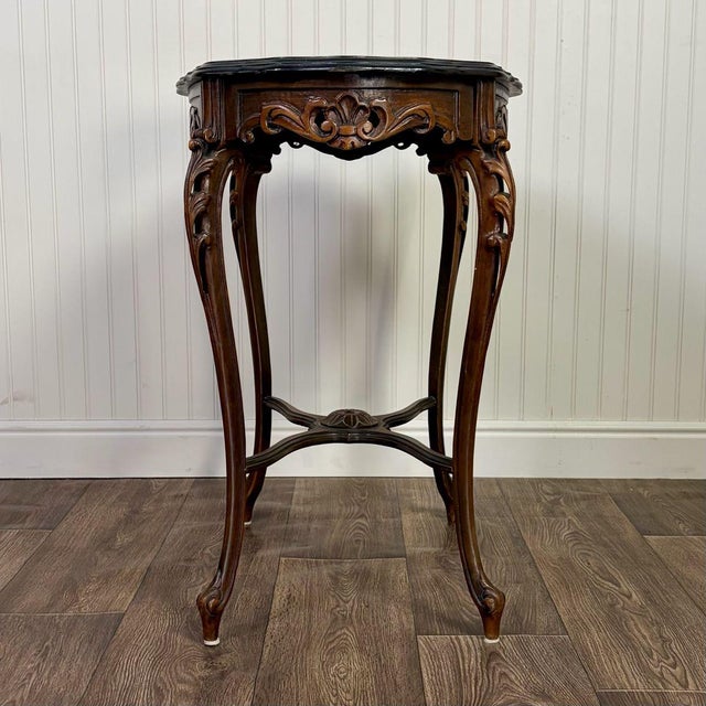 Vintage Louis XV Style Marquetry Side Table For Sale - Image 10 of 16