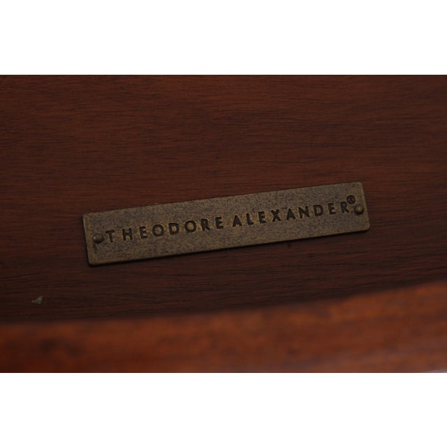 Theodore Alexander 2 Tier Rams Head Demilune Console For Sale - Image 17 of 18