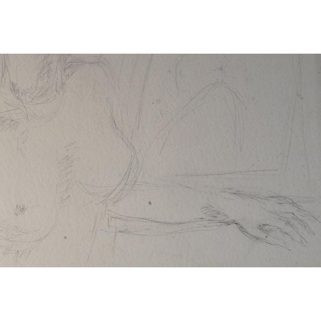 Unknown, Depicting a Nude Young Woman, 20th Century, Drawing on Paper For Sale - Image 3 of 5