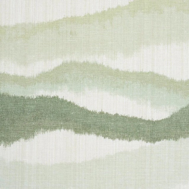 Contemporary Schumacher Chandler Warp Print Fabric In Eucalyptus For Sale - Image 3 of 4