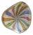 Zanfirico Murano Glass Ashtray or Bowl With Multicoloured Pattern For Sale